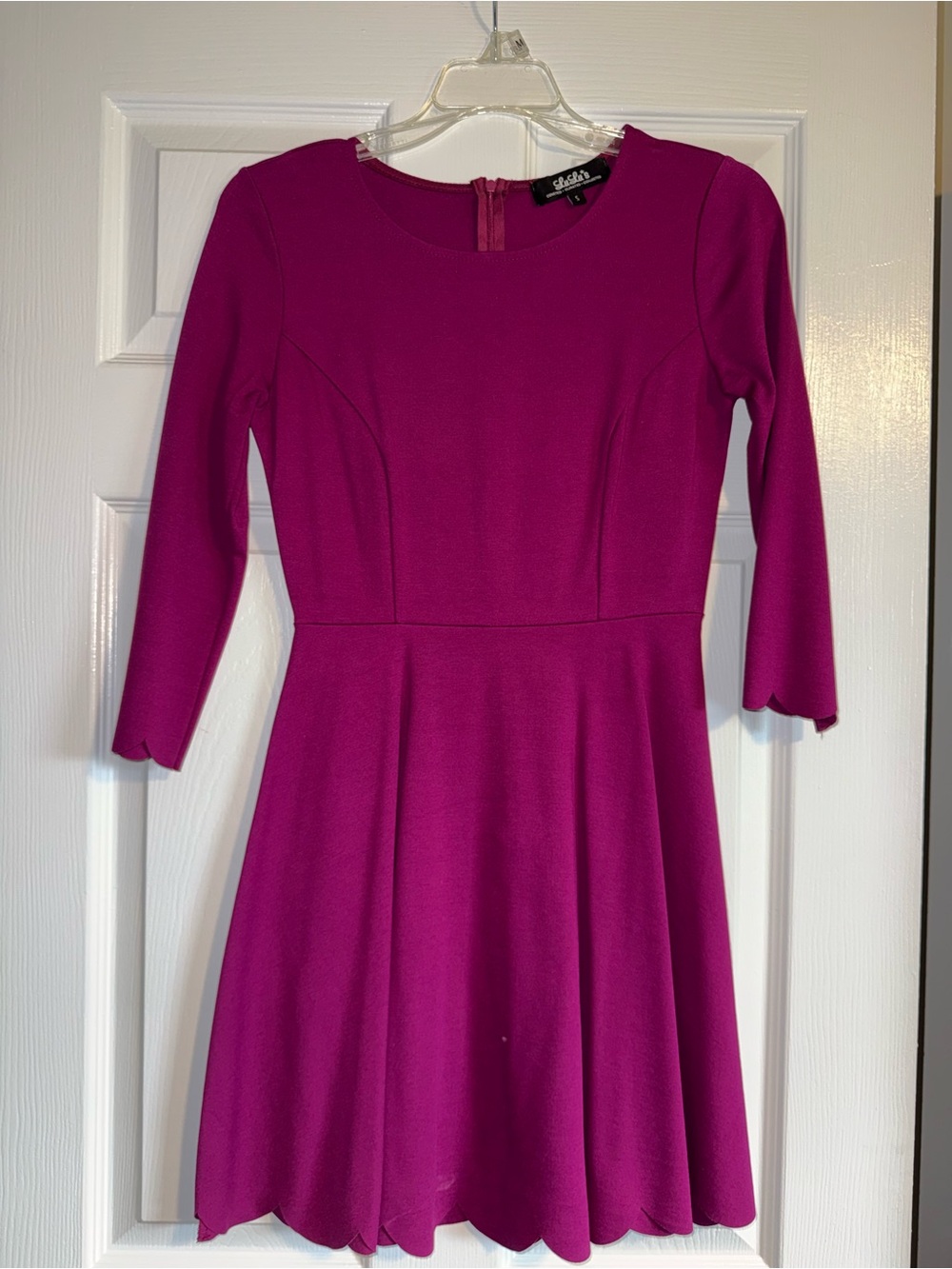 Lulus Women's Magenta Fit-and-Flare Dress